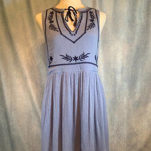 BLUE/NAVY BLUE SIZE SM SLEEVELESS KNEELENGTH DRESS